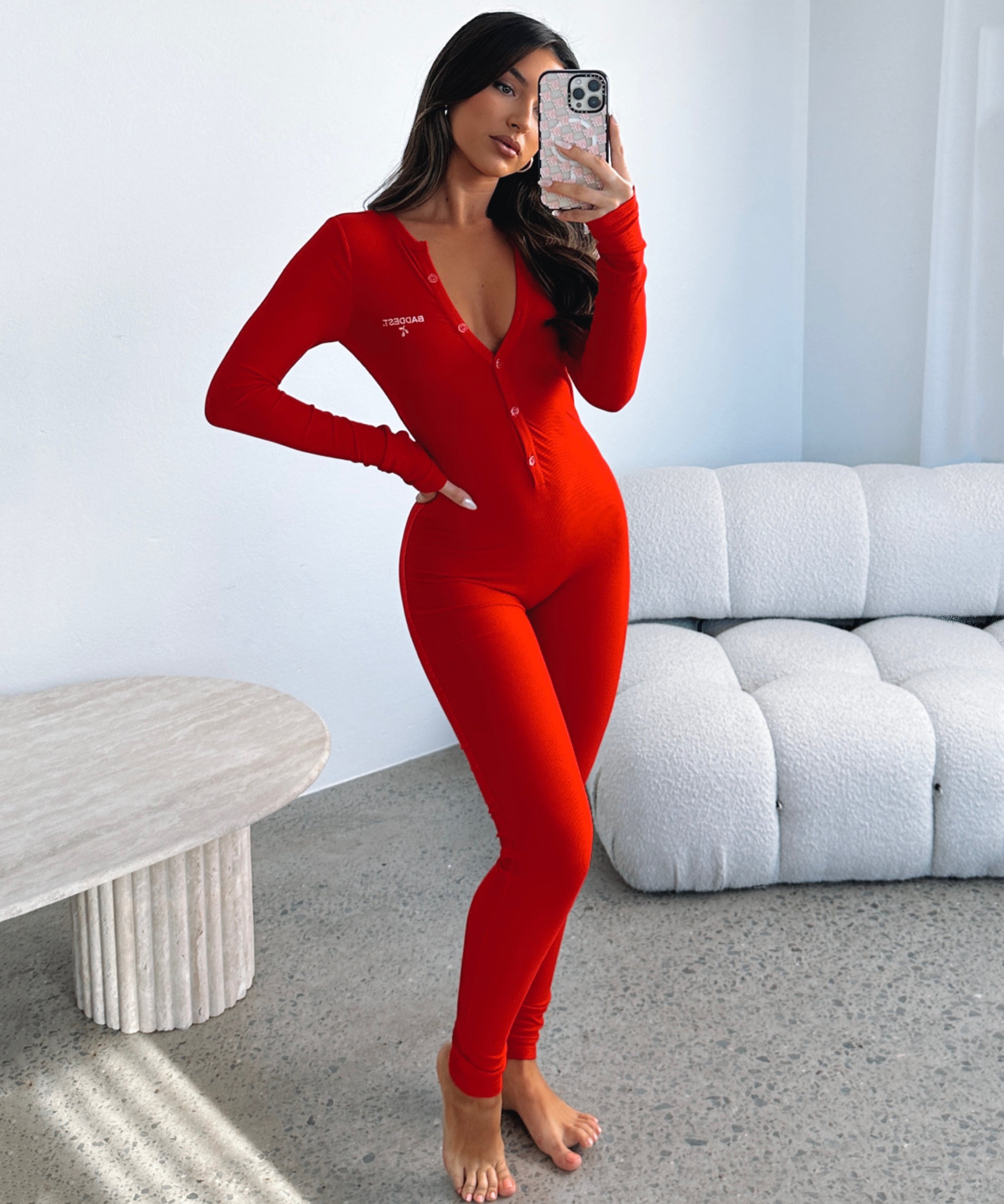 Final Sale Plus Size Mesh Ruched Sleeve Jumpsuit with Attached Long Sk –  Chic And Curvy